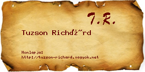 Tuzson Richárd névjegykártya